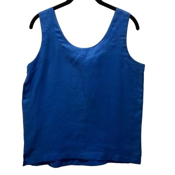 Vintage Gary‎ Fabrikant Tank Top, Size 10, Ramie, Royal Blue, New w Tags - Picture 6 of 9